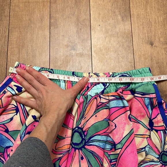 Adidas Originals x Farm Bananas Flared mini Skirt S tropical floral pink NWOT - Picture 12 of 13